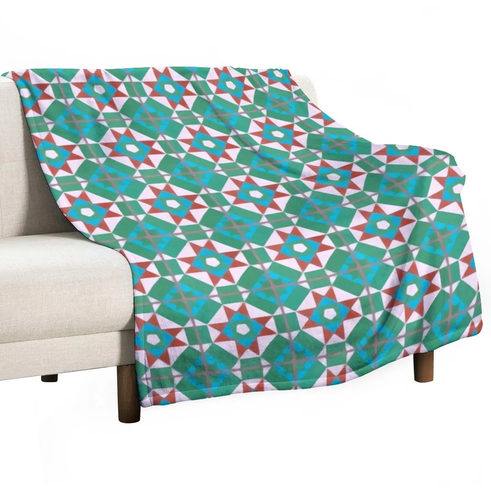 

Floor Series: Peranakan Tiles 45 Throw Blanket Blanket Fluffy Soft Blanket Picnic Blanket Moving Blanket