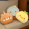 30cm Cartoon Animal Plush Small Pillow Hands Warm Burner Down Cotton Soft Cat Penguin Dinosaur Duck Bear Plushie Peluche Gift 3