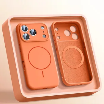 For Magsafe Liquid Silicone Phone Cases For iPhone 17 16 15 14 13 12 Pro Max 16 Plus Air Case Magnetic Wireless Charging Cover 1