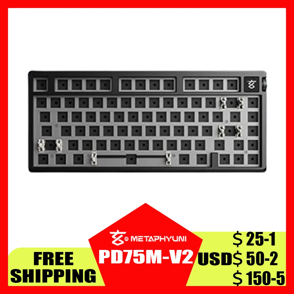 

Metapyuni Metapanda Pd75m-V2 Mechanical Keyboard Tri Mode Bluetooth Wireless Customized Keyboard Hotswap Gamer Office Keyboard