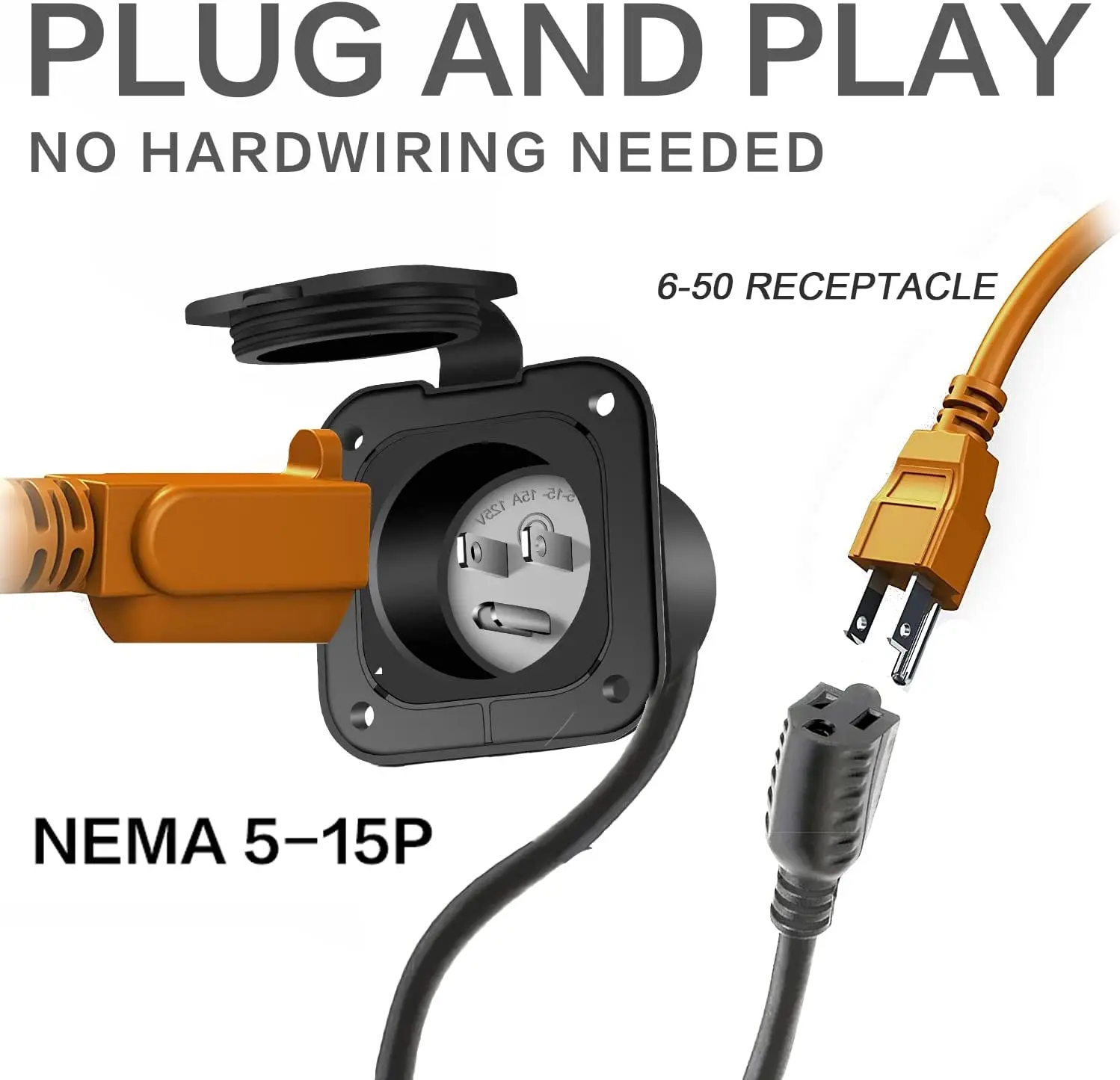 Treeligo 15A 125V RV Power socket with cord Flanged Inlet NEMA 5-15p AC Port US Plug Receptacle for Camper Car Boat Caravan japan origin nsk bearing f604zz 5 10pcs high speed flange bearing 4x12x4 mm abec 9 import flanged f604 z zz ball bearings