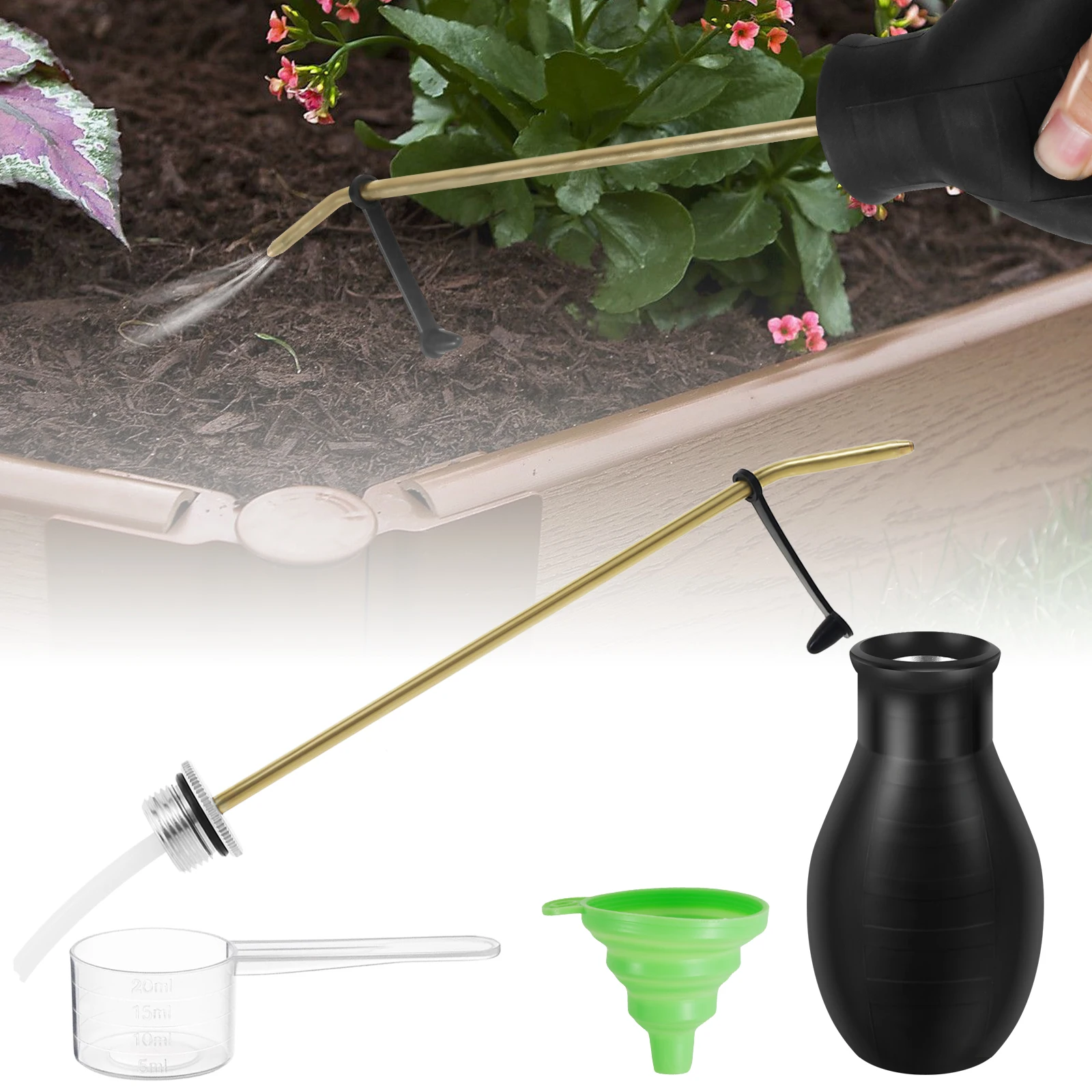 Garden Powder Applicator Removable Bulb Duster Sprayer Handheld ...