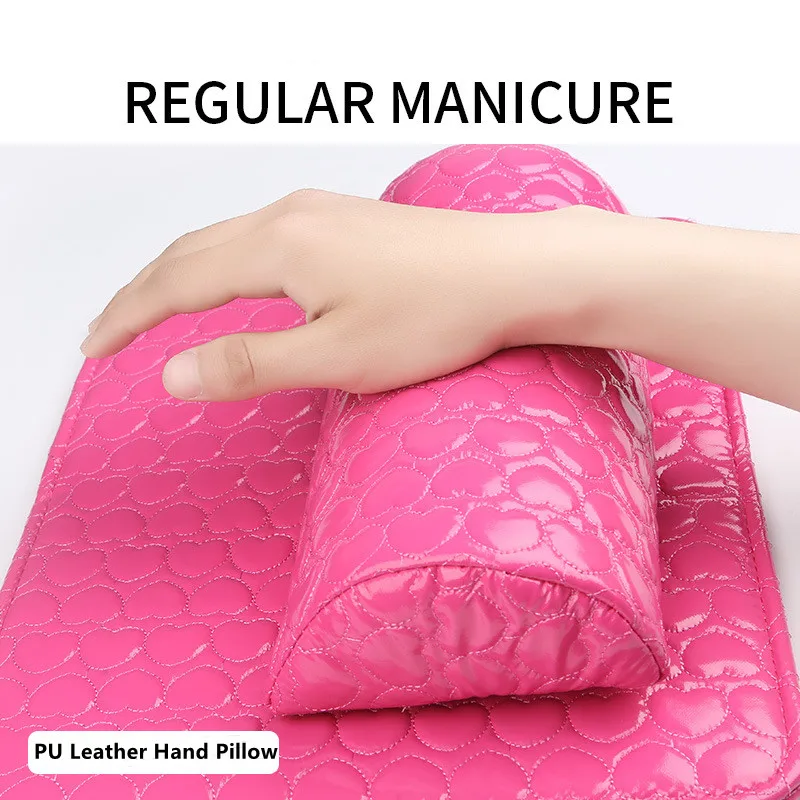 2 Pcs Semicircle Hand Rests Cushion Pillow Pad Set Nail Art Design Manicure Beauty Tool Manicure Art Mat Salon Equipment