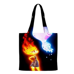 Movie Elemental 2023 New Cartoon Thriller Bag Shopping Bags Reusable Shoulder Shopper Bags Casual Handbag