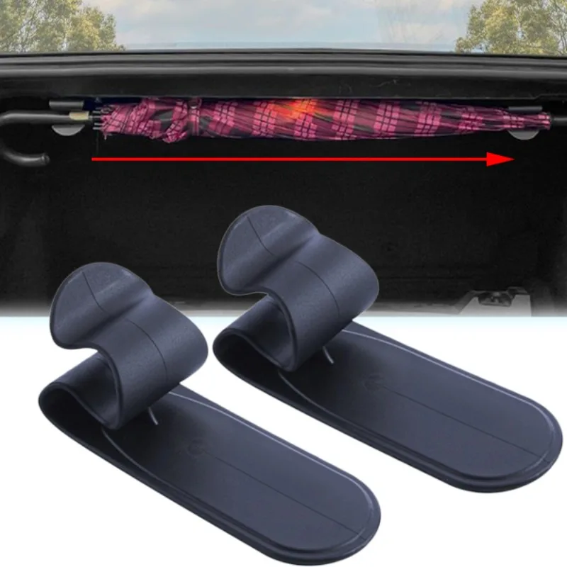 

3-1pcs Car Trunk Umbrella Hanger Hook Multifunctional Storage Hooks Clip Interior Organizer Bag Towel Holder Auto Accessories