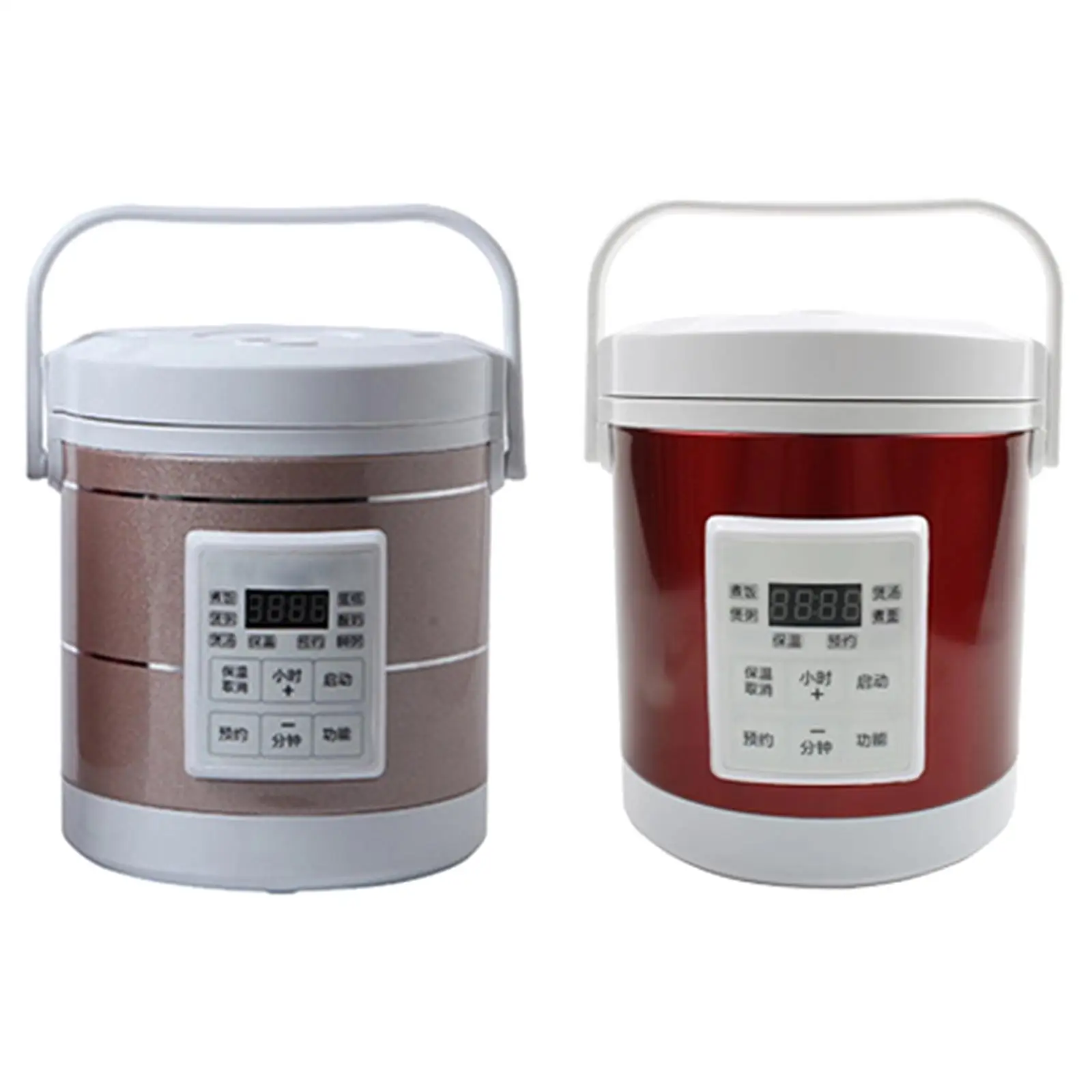 Electric Rice Cooker for Car Travel Portable Soup Pot Cooking Machine Timer