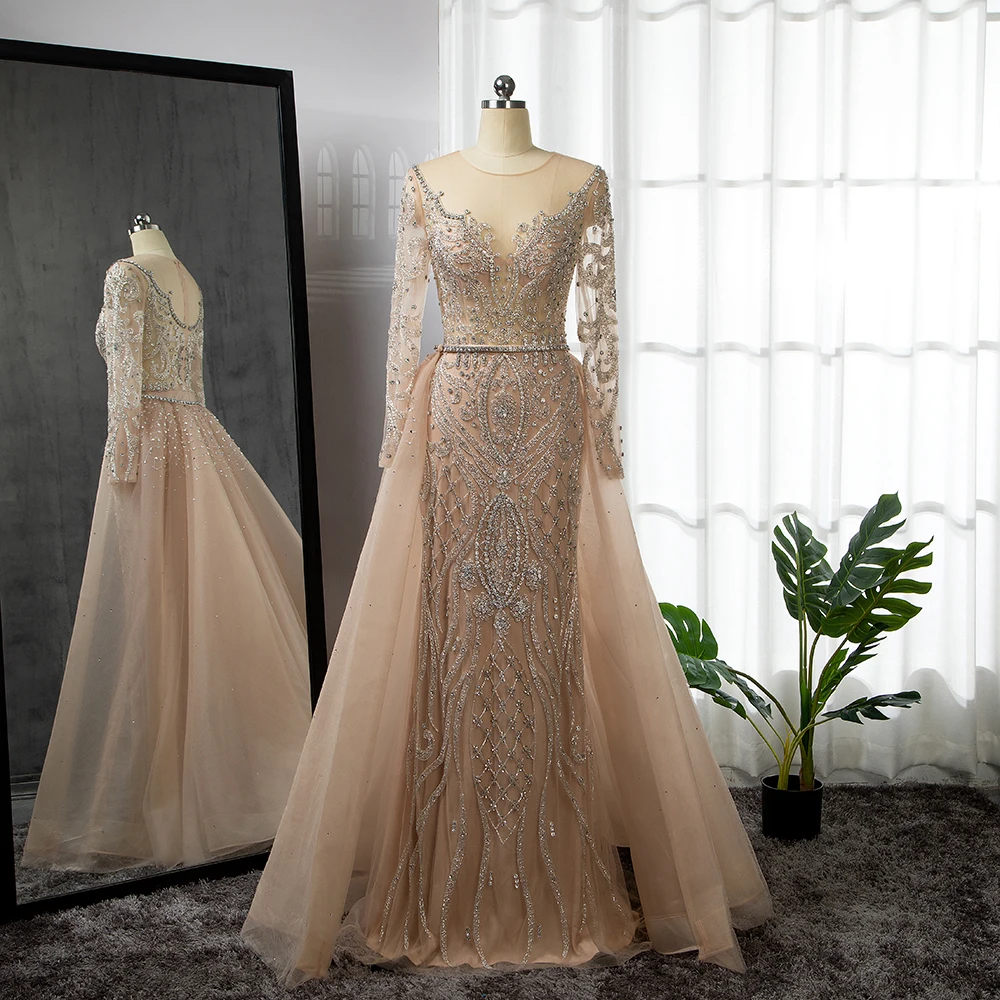 Serene Hill Muslim Luxury Dresses Evening Gowns Women Elegant Party