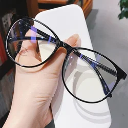Vintage Unisex Anti - Blue Light Transparent Eyeglasses - -3.5 (BLACK)