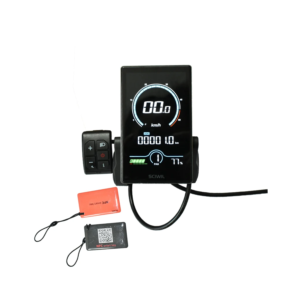 LCDディスプレイ付き電動自転車メーター,リチウム2プロトコル