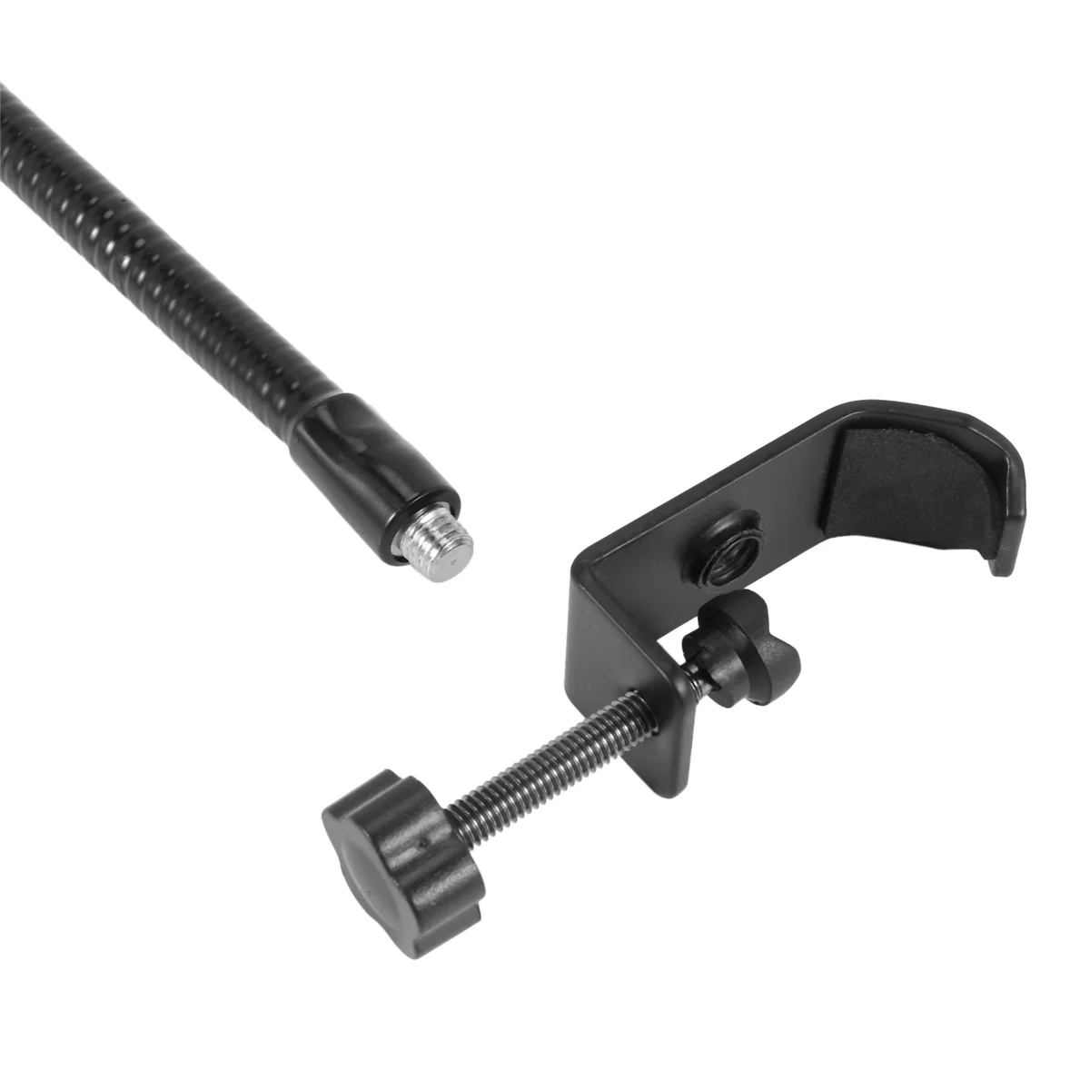 Flexible Gooseneck Microphone Stand with Desk Clamp for Radio Broadcasting Studio, Live Broadcast Equipment, Stations