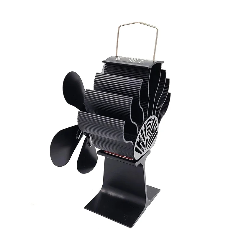 5-Blade Heat Powered Stove Fan for Wood Log Burner Fireplace Quiet Environmental Fan Heater Tool Efficient Heat Distribution