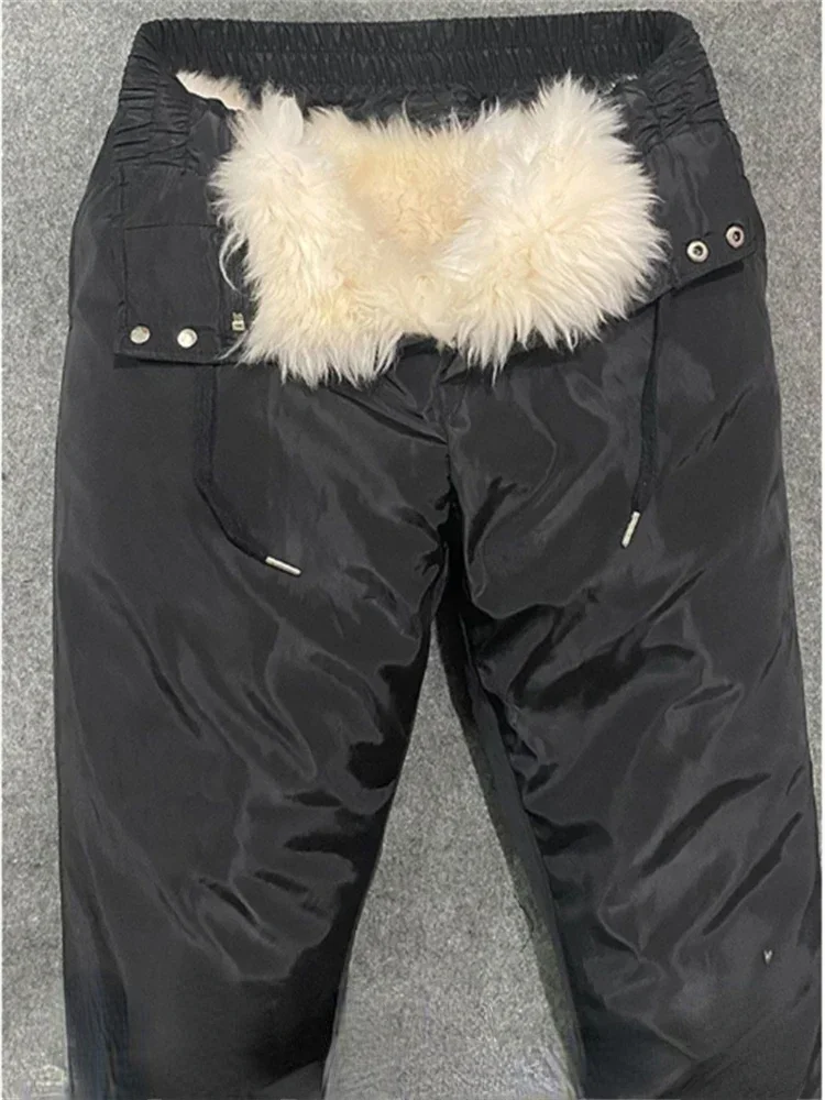 Winter Velvet Thick 2023 Straight Wide Leg Womens Trousers Autumn Streetwear Pants Women High Waist Loose