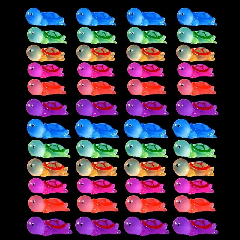 

48pcs Resin Sea Turtle Figurines Miniature Sea Animals Living Room Bedroom Doll House Study Room Birthday Party Favors