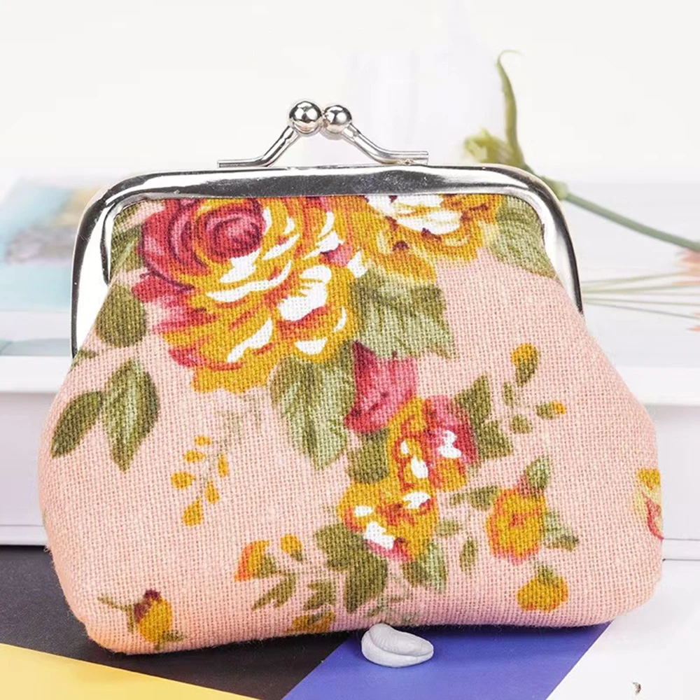 1PCS Fashion Rose Coin Purses Holder Women Mini Change Wallets Girl Money Bag Coin Bag Children Zipper Small Pouch Key Pockets