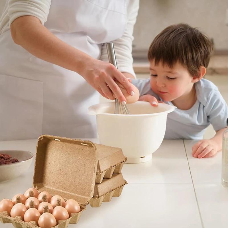 20 Pack Egg Cartons, Paper Pulp Square Egg Cartons Eggs, Egg Cartons Container Empty Egg Tray Pulp Egg Holder 6