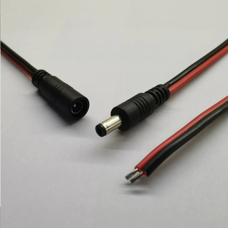 High-Quality 18 AWG Male-Female Power Cable with DC Connector - 30cm, 5A, 2-Pin Adapter Wire