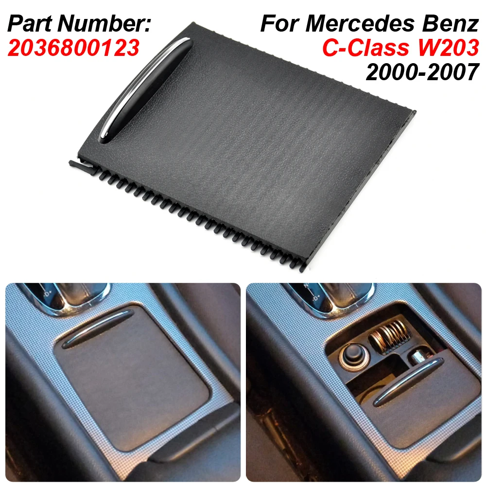 For Mercedes Benz CClass W203 Car Center Console Sliding Shutters Cup