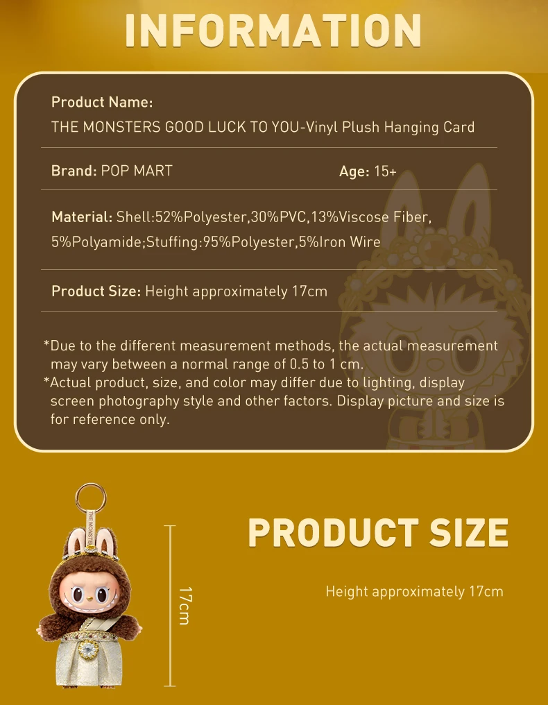 POP MART The Monsters LABUBU Good Luck to You Thailand Limited