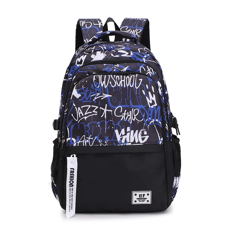 Graffiti print Teenage Boys School Bags High Middle School