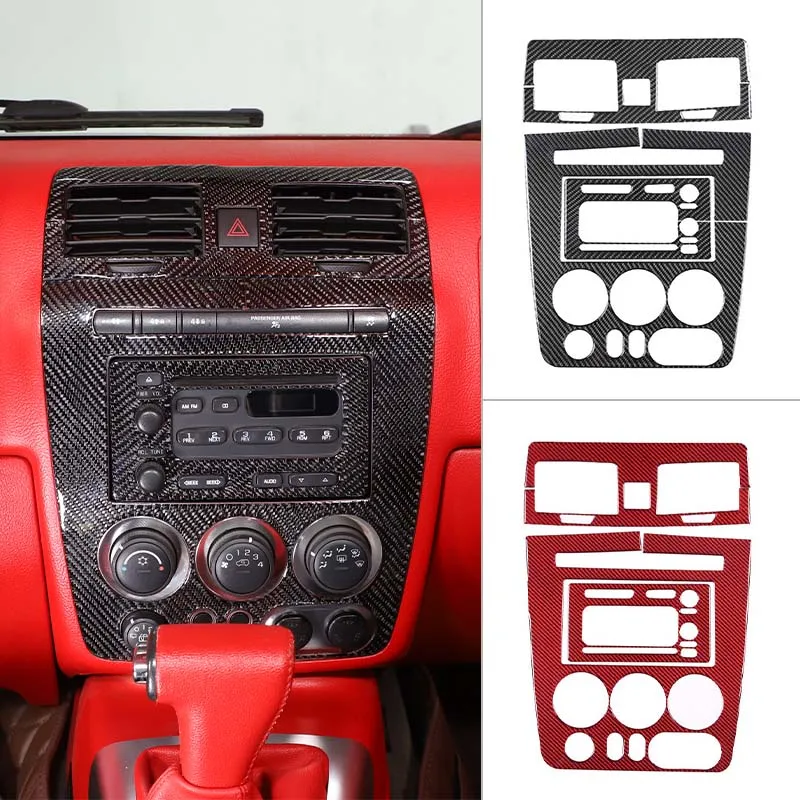 

For Hummer H3 2005-2009 Soft Carbon Fiber Center Console Navigation CD Panel Air Outlet Cover Trim Car Interior Accessories