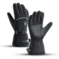 Electric Heated Gloves Motorcycle Winter Moto Heated Gloves Warm Waterproof Rechargeable Heating Thermal Gloves For Snowmobile 2