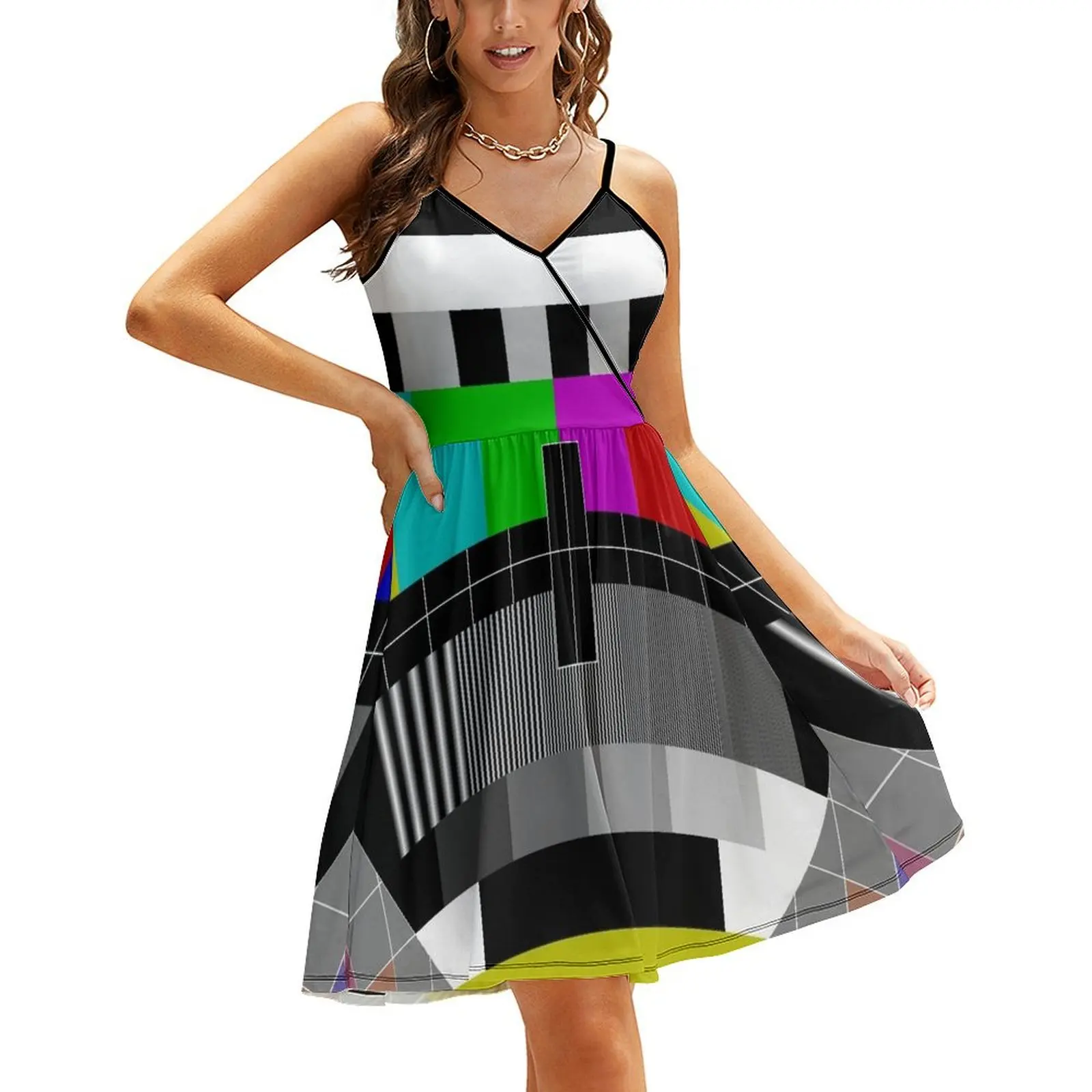 

Test Pattern Sling Dress ladies dresses for special occasion Woman dresses ceremony dresses