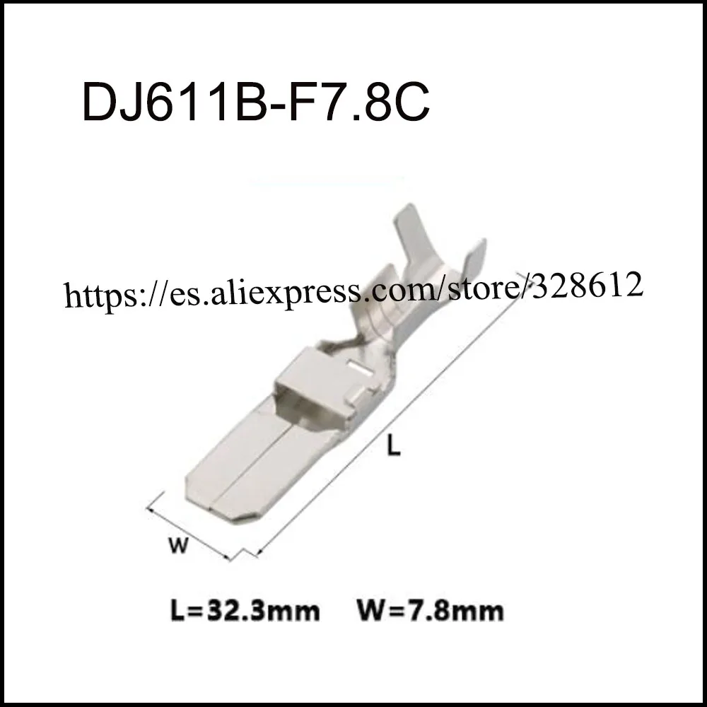 

500PCS DJ611B-7.8C auto Harnes male terminal Connector automotive plug instrument fuse box wiring terminal insert spring