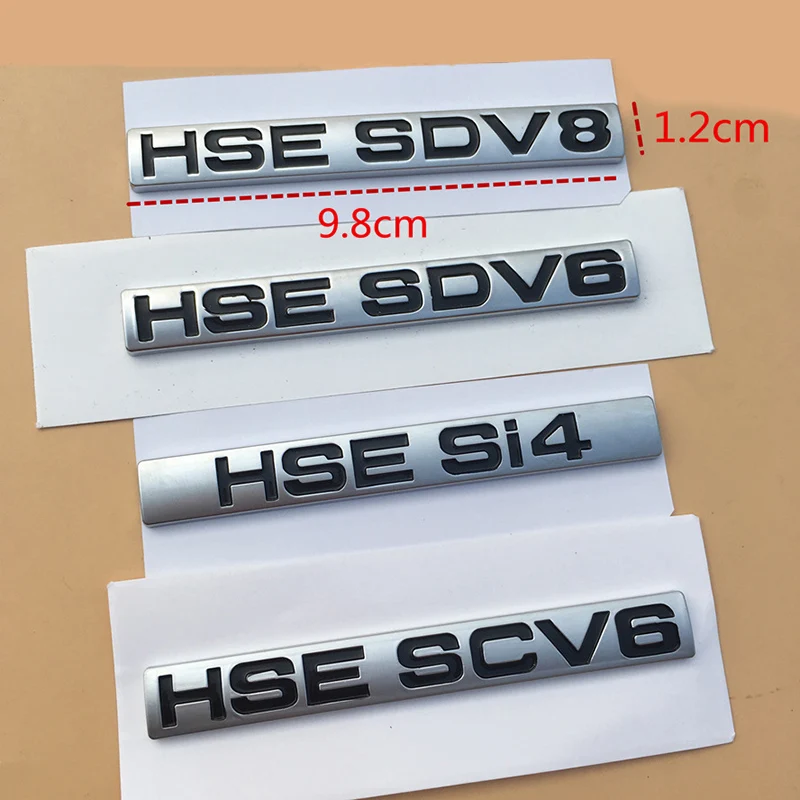 레인지로버 스포츠 스티커 액세서리용 3D 금속 자동차 로고, 슈퍼차지 자전기 배지, HSE SCV6 SDV6 SDV8 럭셔리 엠블럼