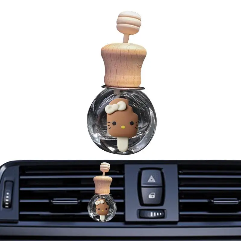 

Car Fragrance Empty Glass Bottle Cute Freshener Bottle Perfume Clip Air Vent Outlet Aromatherapy Essential Oils Diffuser