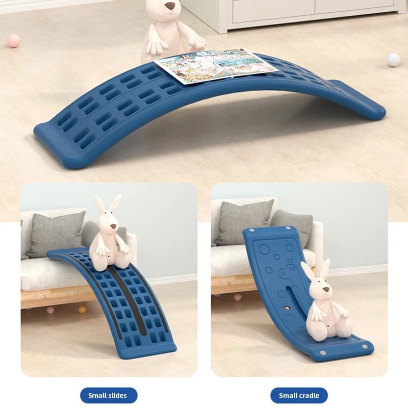 Indoor Children Balance Seesaw Adults Yoga Fitness Equipment Multifunction Kids Anti-Drop Exercise Toy Curved Board Balance Beam