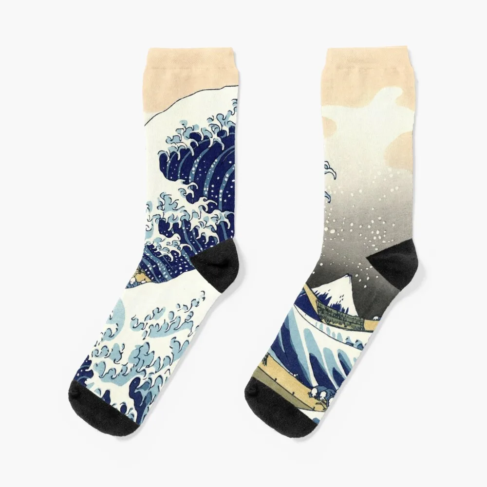 The Great Wave off Kanagawa - Hokusai Socks non-slip soccer stockings funny gift Boy Socks Women's hokusai beyond the great wave