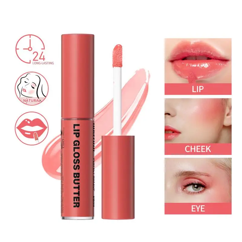 Glossy Lip Gloss Non-Sticky Liquid Lipstick with Slight Shine Lip Plumper Gloss Long-Lasting Lip Stain Peeling Skin Women Girls 6