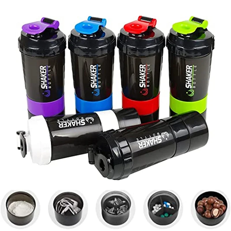 Shaker Bottle with Storage Cup