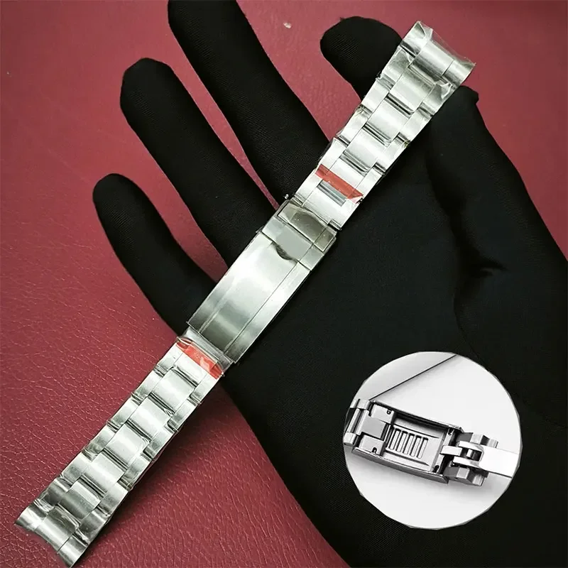 Premium Solid Stainless Steel Watchband - Elegant Wrist Bracelet Strap