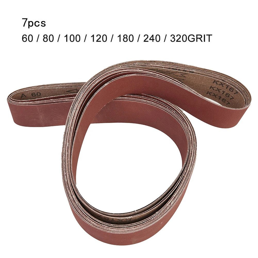 

60 80 100 120 180 240 320 Grit Belts 50*2100mm Sanding Aluminium oxide Set Band New Durable Brand New High Quality