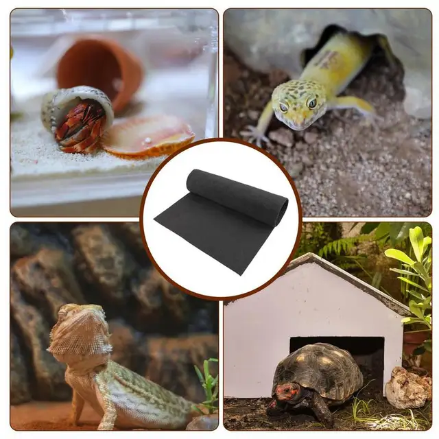 Reptile Carpet Non-Adhesive Reptile Terrarium Bedding Substrate Liner Safe And Comfortable Reptile Cage Mat For Snake Gecko 5