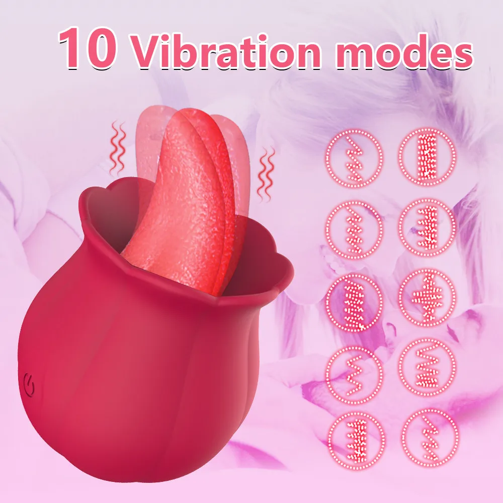 Rose Licking Vibrator Sex Toys For Womens Nipples Clit Vagina Stimulator Female Masturbators Vibrating Massagers Toys For Adults 2