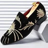 Men Suede Leather Shoes Designer Embroidery Men Loafers Luxury High Quality Moccasins Brand Party Wedding Shoes Men Flats 38-48
