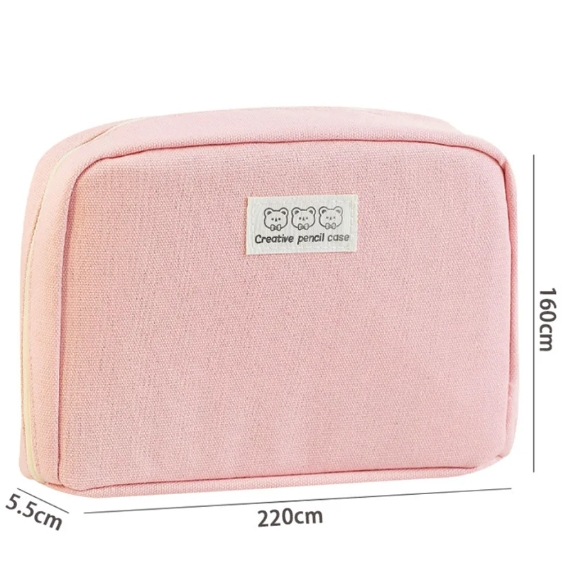 Large Capacity Pencil Bag Pink Aesthetic School Pencil Box Stationery  Supplies Pen Case Zipper Pencil Pouch School Supplies - Pencil Bags -  AliExpress