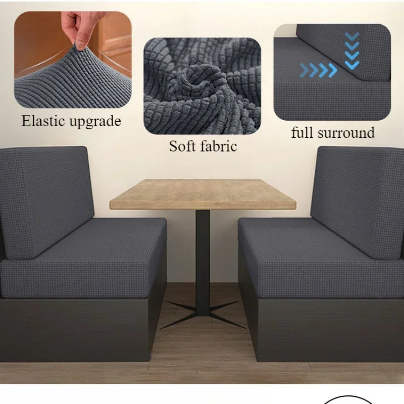 2PCS/Set Stretch Polyester Sofa Bench Cover RV Dinette Cushion Covers Soft Sofa Seat Backrest Cover for RV Camper Car Decor소파 커버