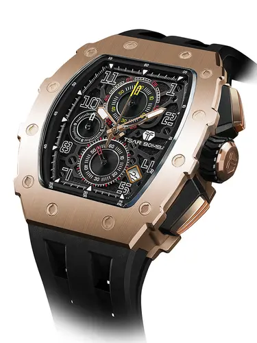 TSAR BOMBA New TB8204 Watch for Men Japan Quartz Chronograph 50M Waterproof Wristwatch Fashion Sport Clock Male Luxury Mens Gift - Image 9