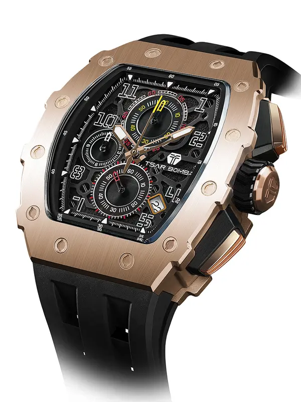 TSAR BOMBA New TB8204 Watch for Men Japan Quartz Chronograph 50M Waterproof Wristwatch Fashion Sport Clock Male Luxury Mens Gift - Image 9