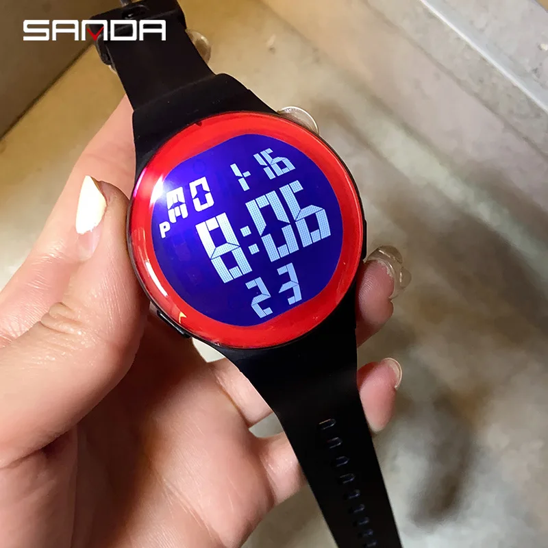 Reloj Digital de números grandes para hombre, cronógrafo de