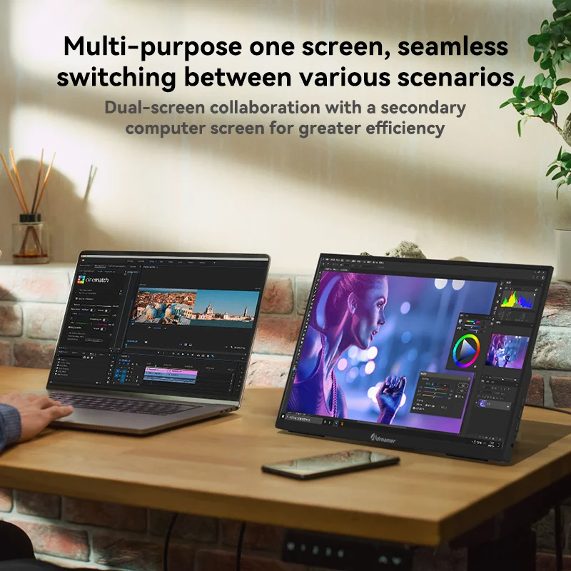 Adremer FHD 1080P IPS ޴ ȭ,  ۾ ü  3.0 C Ÿ ̽, 60Hz  ħ, 15.6 ġ