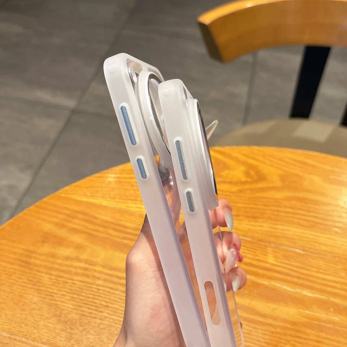 Luxury Transparent Acrylic Phone Case with Metal Lens Protector - Shockproof Cover