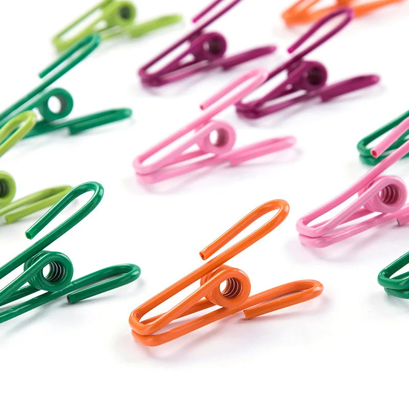 10pcs Durable Multi-Purpose Chip Clips Strong PVC-Coated Steel for Sealing Snacks Food Bags Organizing Home