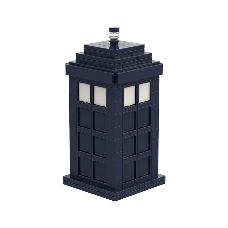 Gobricks Moc Doctor Movie Blue Tardis Time Travel Building Block Polices Apribili Cabina Telefonica Porta Macchina Shuttle Brick Toy