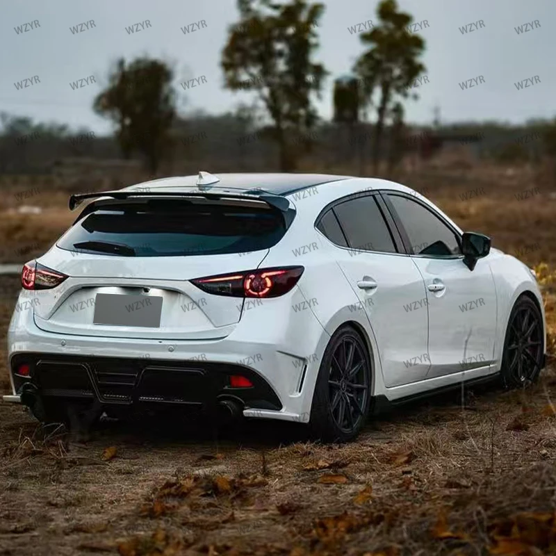 Per Mazda 3 Axela Hatchback 2014-2025 Car Styling ABS In Fibra di Carbonio Posteriore Tetto Spoiler Ala Coda Tronco Coperchio Della Copertura Decorazione Auto - Image 5