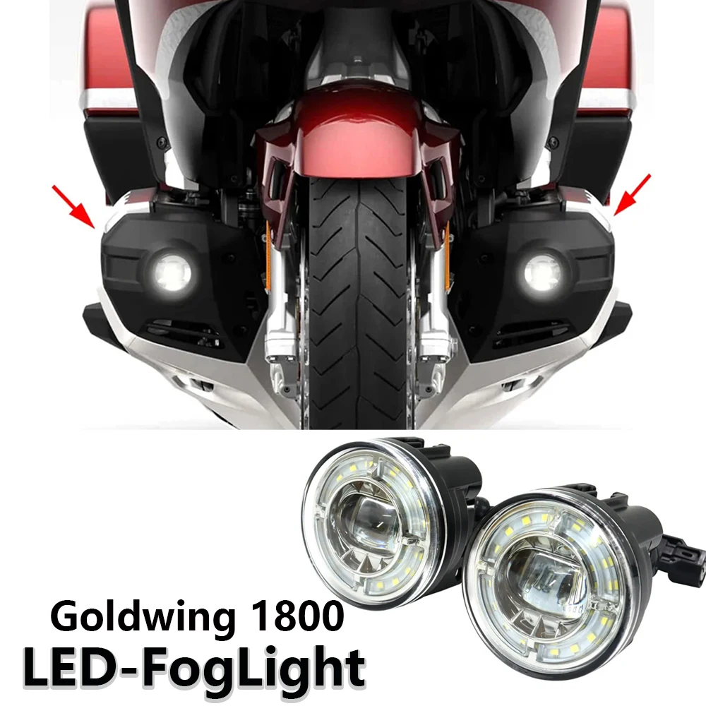 

A pair of Motorcycle LED strobe fog lights with kit For Honda Goldwing 1800 GL1800 Tour DCT 2018-2021 NEW Accessory LED Fog Lamp