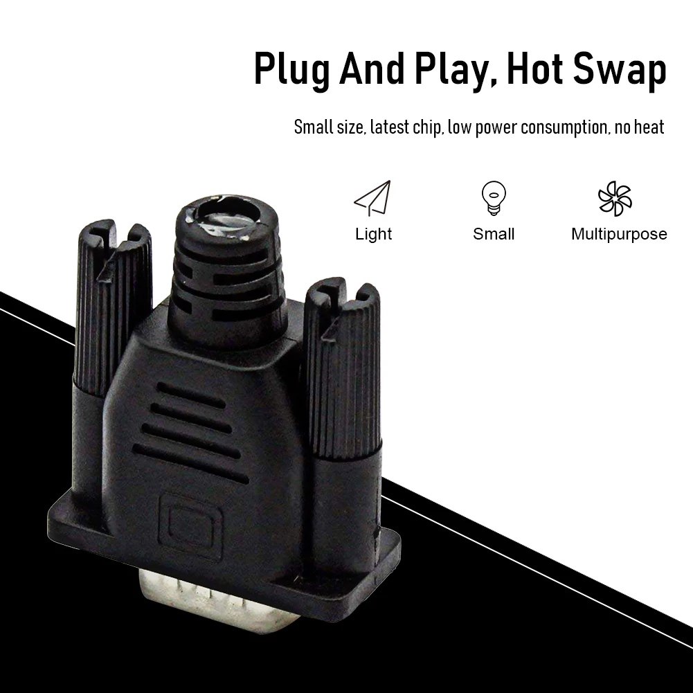 VGA EDID Dummy Plug Replacement 1080P 60Hz Headless Ghost Display Emulator for Headless PC Computer Accessories